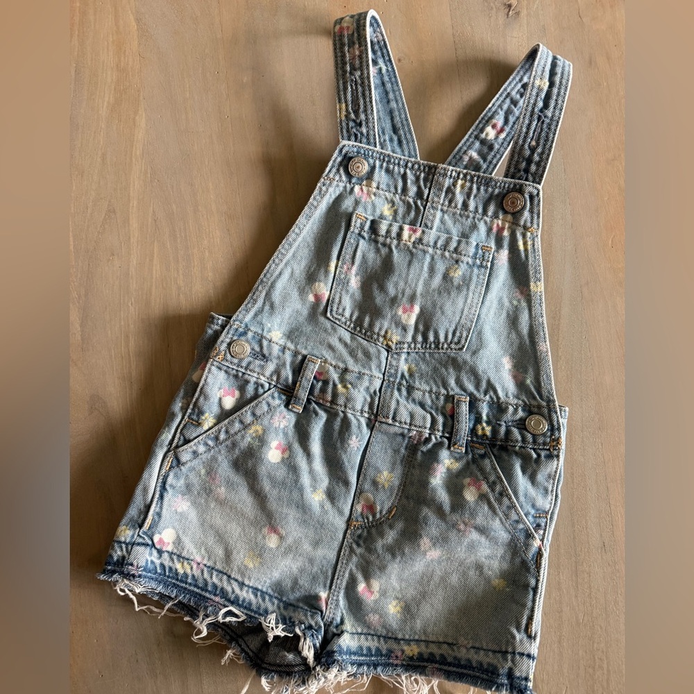 GAP - 4T Girls Minnie Denim Overalls